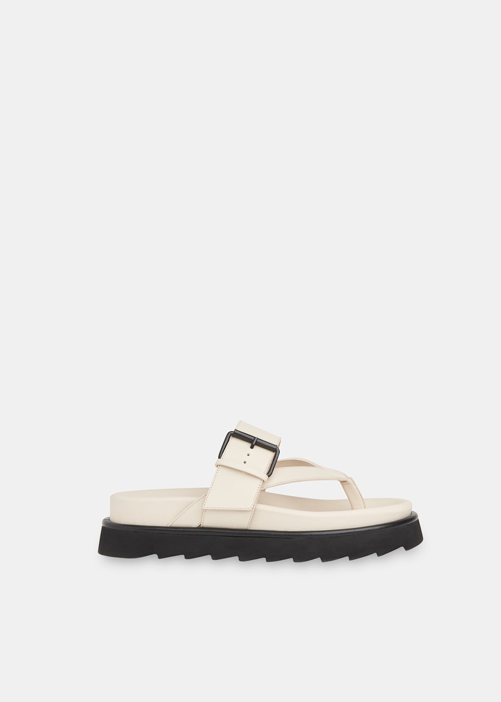White Sutton Toe Post Buckle Sandal WHISTLES Whistles UK